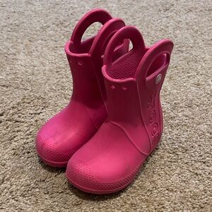 CROCS Kids Fuchsia Rain Boots